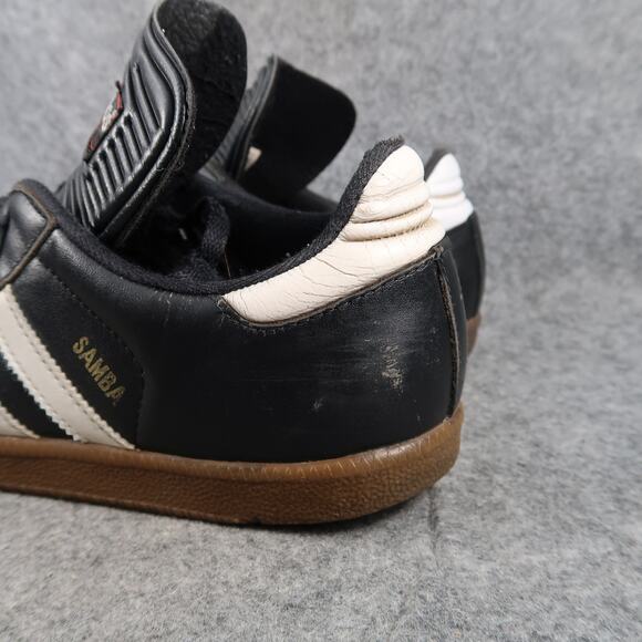 Adidas Shoes Mens 9.5 Samba Sneaker Leather Lifestyle Black White Casual Trainer - Picture 5 of 16